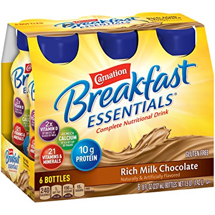 Carnation Breakfast Essentials Ready to Drink, Chocolate, 8 Fluid Ounce (Pack of 24)