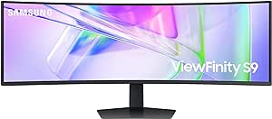 Samsung ViewFinity S95UC Curved Monitor, 49 Zoll, Bildschirm mit VA-Panel, 5.120 x 1.440 Pixel, 1.000R Radius, VESA DisplayHDR 400, KVM-Switch, Bildwiederholrate 120 Hz, Reaktionszeit 5 ms (G/G)