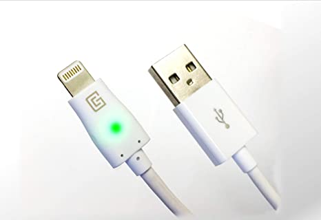 GCE i5 cable. The only Apple MFi Certified Lightning Cable with Built-in LED to indicate charging status. Heavy Duty Charge & Sync cable for iPhone12, 11,X,XS,XR,XS Max, 8,8  7,7 ,6,6,5,5S 5C new iPad