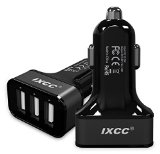 iXCC 3 Port USB 72 Amp 36 Watt SMART Universal High Capacity High Power Small Size FAST Car charger with Exclusive ChargeWise tm Technology for Apple iPhone 6 6 plus 5s 5c 5 4s 4 iPad Air 2 iPad Air iPad mini 3 iPad mini 2 iPad mini Samsung Galaxy S6  S6 Edge  S5  S4 Note Edge  Note 4 Note 3 Note 2 the new HTC One M8 M9 Google Nexus and More Black