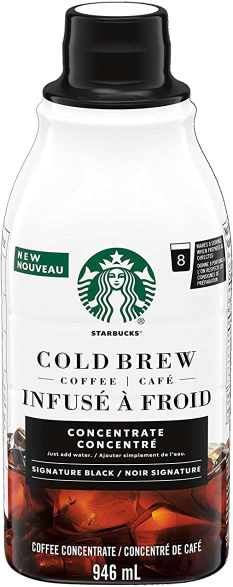 Starbucks Cold Brew Coffee Concentrate, Signature Black, 946 milliliters