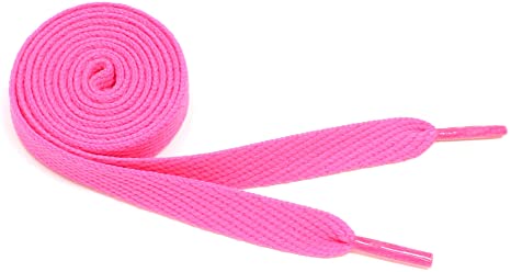 Skateboard Style Flat Shoelaces 1/2" Wide For All Shoes - 45" and 54" Lengths