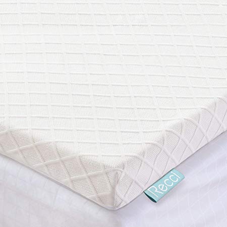 RECCI 5cm Memory Foam Europa King Mattress Topper, Pressure Relief, Bed Topper with Hypoallergenic Bamboo Viscose Cover - Removable & Washable, CertiPUR-EU (Europa King Size - 160x200 cm)