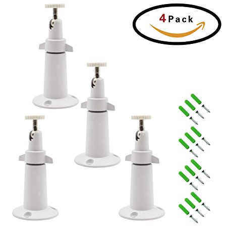 FIZZE Mount For Netgear Arlo Camera - 4 Pack Aluminum Never Rust Security Camera Wall Mount Adjustable Indoor Outdoor Mount for Arlo Pro or CCTV or DVR Have Same Interface - Ivory White Color