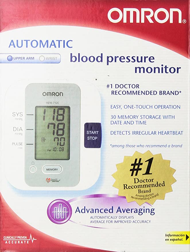 Automatic Inflate Digital Blood Pressure -Omron #HEM-712CN2)