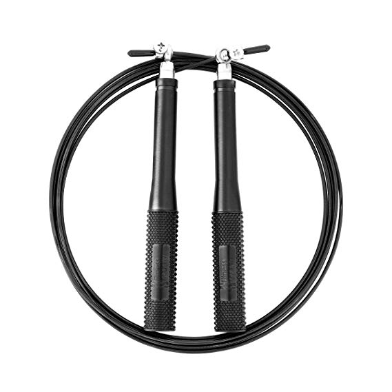Jump Rope - Premium Quality – Adjustable Speed Rope For Boxing, MMA Fitness Training - Free Waterproof Carry Case & Spare Screw Kit - Anti-Slip Handles