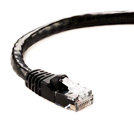 Otimo Ethernet Cable CAT6 Cable UTP Booted 100 Ft - Black - Professional Series - 10 Gigabit/Sec Network / High Speed Internet Cable, 550 MHz