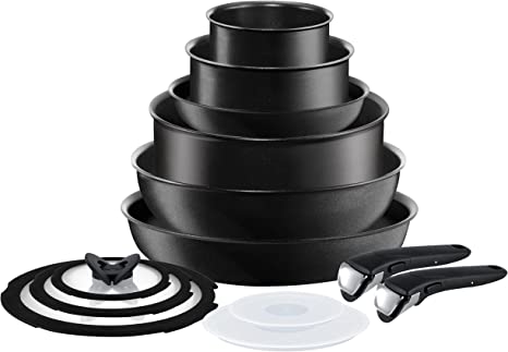 T-fal Ingenio Expertise Nonstick Cookware Set-Fry, Sauce Pan, Pots, 13 piece, Black