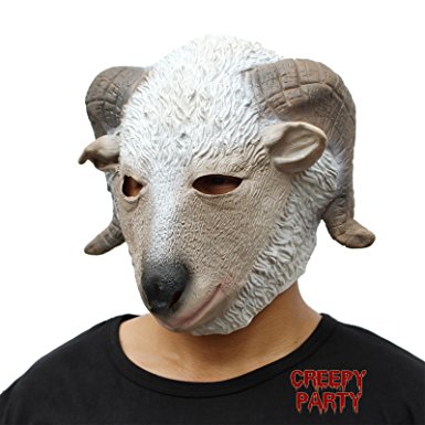 CreepyParty Deluxe Novelty Halloween Costume Party Latex Animal Mask