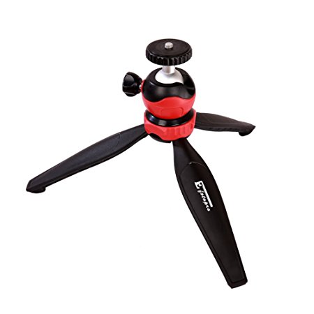 Efotopro Mini Detachable Ball head Tripod with Portable Carry Case   Cell Phone Holder & Gopro Hero Mount Adaptors for iPhone 6 plus/6/5/5s Samsung Galaxy S6,S5,S4, GoPro 1 2 3 3  4/Digital Cameras