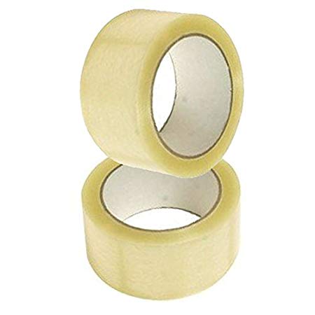 2 ROLLS OF STRONG CLEAR PACKING PARCEL TAPE 48mm x 66M