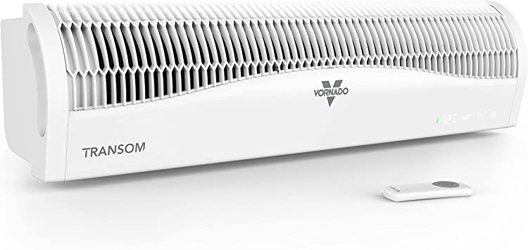 Vornado TRANSOM Window Fan with 4 Speeds, Remote Control, Reversible Exhaust Mode, Weather Resistant Case, Whole Room, Ice White