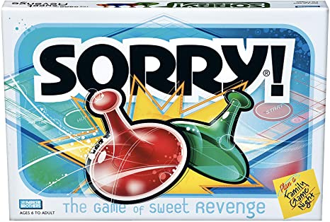 Hasbro Gaming Sorry! Parker Brothers Family Board Game for 2 to 4 Players Ages 6 and Up (Amazon Exclusive)