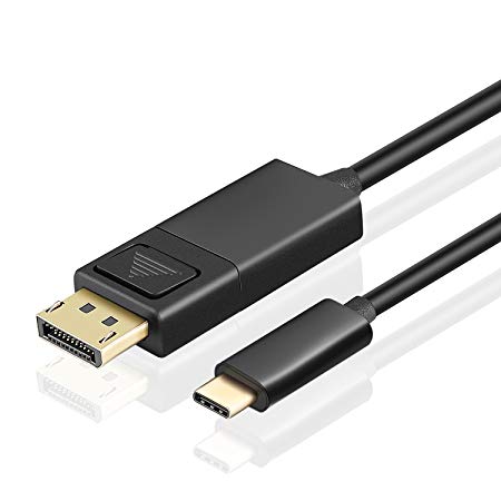 TNP USB Type C (USB-C) to Displayport DP 4K Adapter Cable (6FT) - USB-C 3.1 Male to Displayport DP Ultra HD UHD 4K 1080P Video Audio AV Adaptor Converter Cable Wire Cord Plug Connector