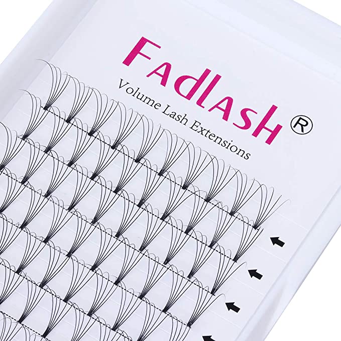 Volume Lash Extensions 8-20mm Length Supply Premade Fans 3D/5D Individual Eyelashes C/D Curl Natural Rapid Russian Volume Lashes 0.10mm by FADLASH (5D-0.10-D, 14mm)