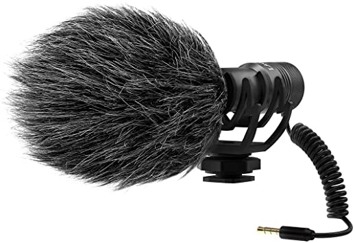 Camera Video Microphone Interview Shotgun Mini External Microphone for iPhone X XS 11 11Pro 12 12Pro iPadPro,Canon,Nikon,Sony DSLR, Perfect for Recording Youtube