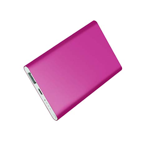 YHhao 6000mAh Portable Power Bank, Cellphone Charger External Battery Pack, Fast Charging Powerbank, Portable Charging Station (Pink)