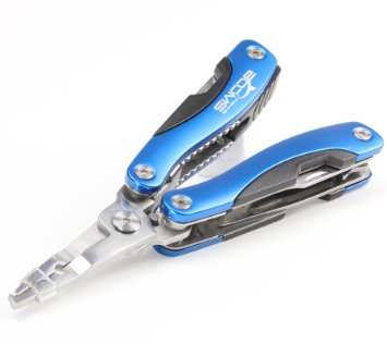 Booms L1 Fishing Pliers 13-in-1 Heavy Duty Multi-tools 67-Inches with Belt Holder Sheath and Lanyard Coil  Blue Black and Red Available