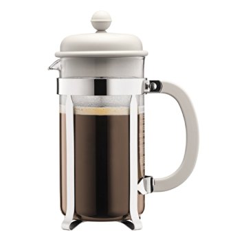 Bodum CAFFETTIERA Coffee Maker (French Press System, Permanent Filter, 1.0 L/34 oz, 3 Cup)  - Off white