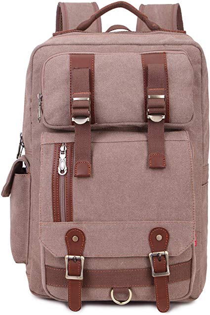 La Packmore Canvas Hiking Travel Daypacks School 16 inch Laptop Backpack Rucksack 30L