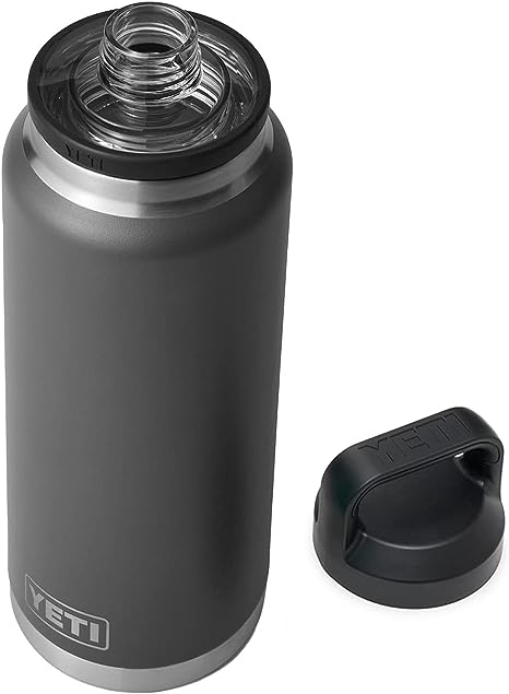 Yeti Rambler 36 oz Bottle, Vacuum Insulated, Stainless Steel with Chug Cap, Charcoal (5230)