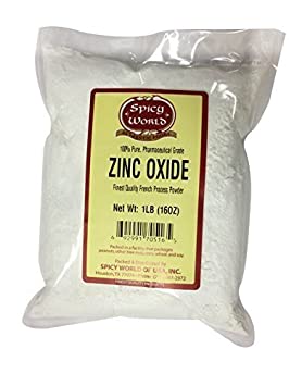 Spicy World Zinc Oxide 1 Pound Bag - NON NANO Uncoated - 100% Pure Pharmaceutical Grade - Perfect for Sunscreen, Lotions, Creams