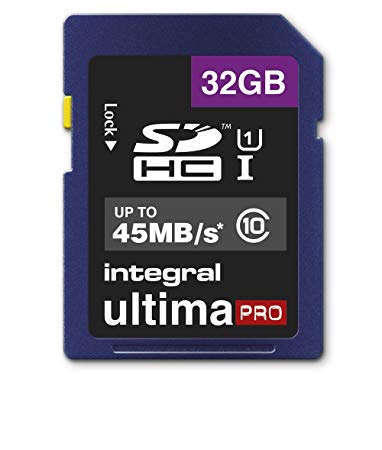 Integral UltimaPro 32 GB SDHC Class 10 Memory Card up to 45 MB/s, U1 Rating