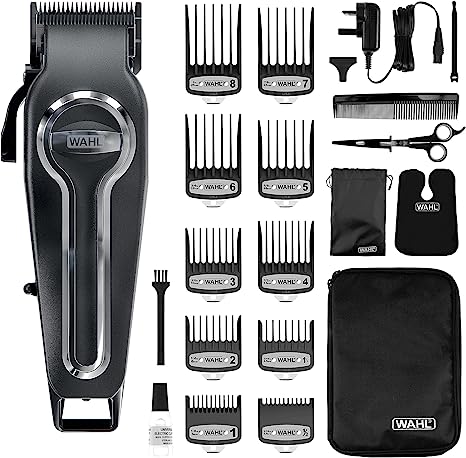 Wahl Elite Pro Cordless Hair Clipper, Men's Cordless Hair Clippers, Hair Clippers for Men, DIY Haircuts, Home Hair Cutting, Men’s Head Shaver, Buzz Cut, Fading, Secure Fit Premium Cutting Combs, Black