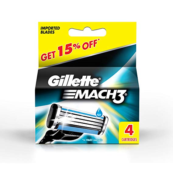 Gillette Mach3 Blades - 4 Cartridges