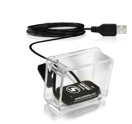 Switronix DVGP4USBC GoPro 4 Battery Eliminator USB Power Cable 10-Feet with Backdoor Case Black