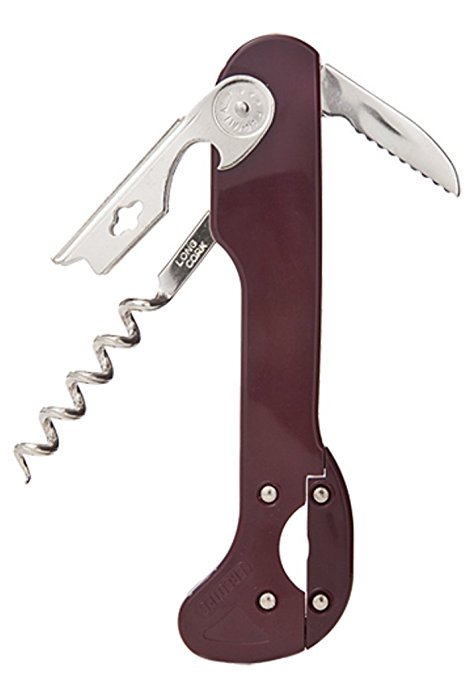 Super Boomerang Waiter’s Corkscrew Knife Blade Standard (Burgundy)