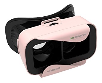 VR Shinecon 3.0 Mini Virtual Reality Headset, Use with Smartphones iOS & Android - Pink