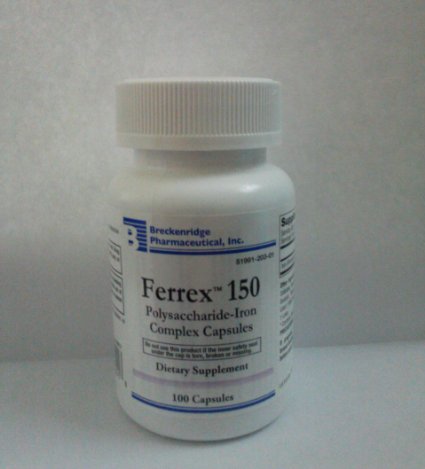 Breckenridge Ferrex 150 Polysaccharide Iron Complex Caps 100ct *Non Blister*