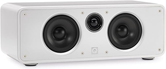 Q Acoustics Concept Centre Speaker (Gloss White) - HiFi Speakers for Home Theater Sound System