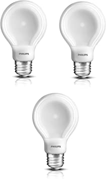 Philips 60-Watt Equivalent SlimStyle A19 LED Light Bulb Soft White, Dimmable (3 Pack)