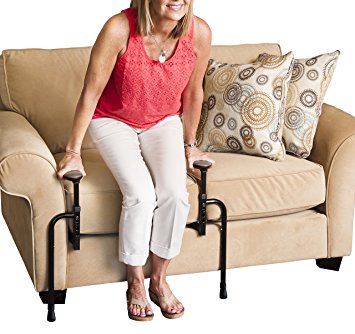 Stander EZ Stand-N-Go - Ergonomic Stand Assist Handles   Adjustable Standing Mobilty Aid for Couch Chair & Sofa & Living Room Grab Bar