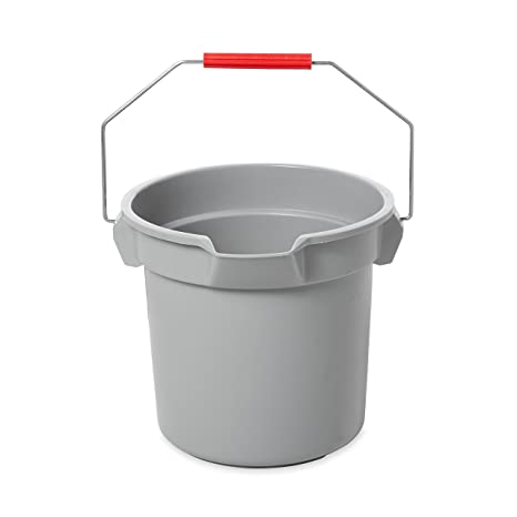 Rubbermaid Commercial 14 Qt BRUTE™ Heavy-Duty, Corrosive-Resistant, Round Bucket, Gray (FG261400GRAY)