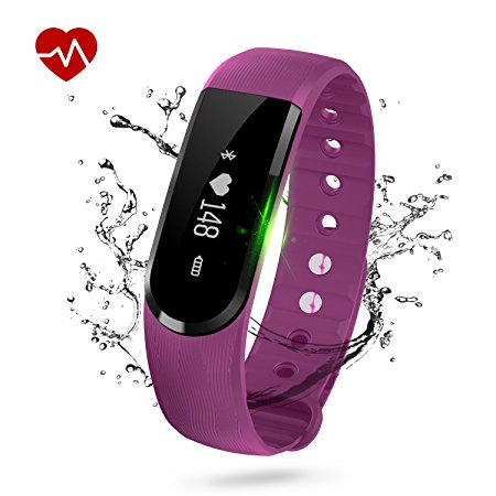 Fitness Tracker with Heart Rate Monitor, Runme Activity Tracker Smart Watch with Sleep Monitor, IP67 Water Resistant Walking Pedometer Bands with Call Remind for iOS/Android Smartphone