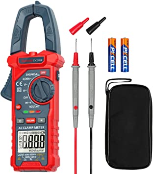 AstroAI Digital Clamp Meter Multimeter 2000 Counts Amp Voltage Tester Auto-ranging with AC/DC Voltage, AC Current, Resistance, Capacitance, Continuity, Live Wire Test, Non-contact Voltage Detection