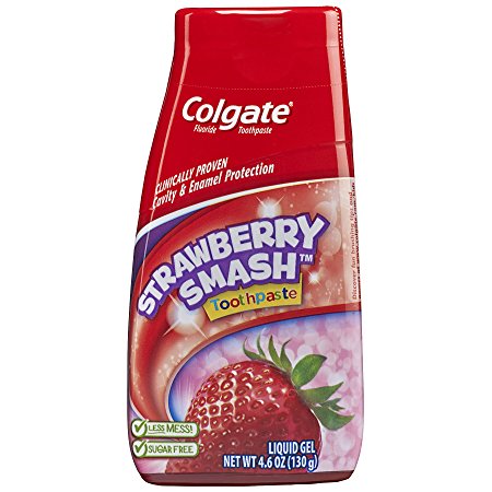 Colgate Fluoride Toothpaste Strawberry Smash Liquid Gel 4.60 oz ( Pack of 1)