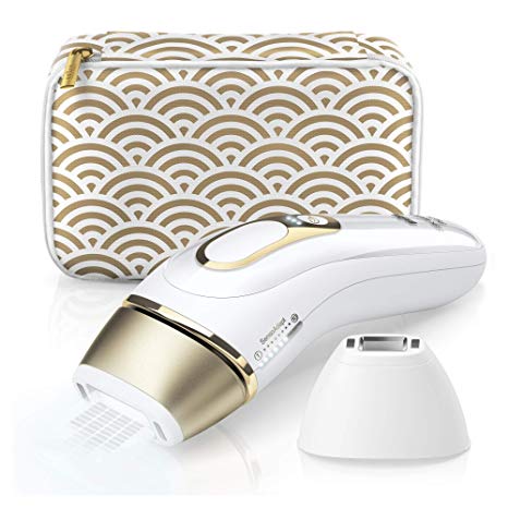 Braun IPL Silk·expert Pro 5 PL5137 Latest Generation IPL, Permanent Visible Hair Removal, White and Gold, with Deluxe Pouch, Venus razor and Precision Head