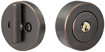 Yale Security 4881K19FR Flat Round Single Cylinder, Oil Rubbed Bronze Deadbolt