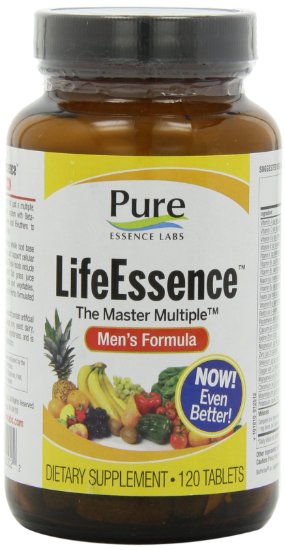 Pure Essence Labs LifeEssence Mens Formula - World's Most Energetic Multiple - The Master Multiple - 120 Tablets
