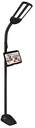 OttLite Dual Shade LED Floor Lamp with 2.1A USB Charging Port, Adjustable Stand