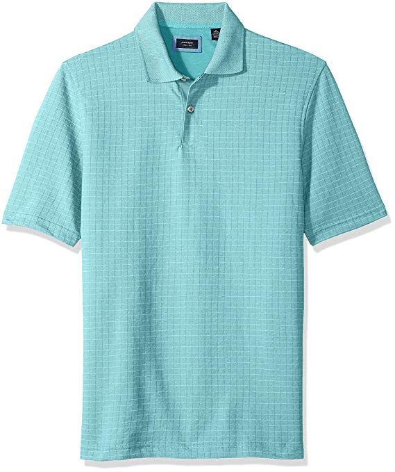 Arrow 1851 Men's Hamilton Short Sleeve Jacquard Polo Shirt