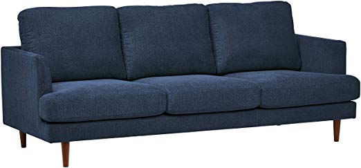 Rivet Goodwin Modern Sofa, 88.6"W, Navy Blue