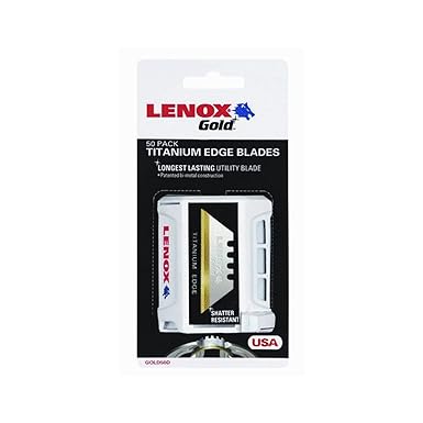 Lenox 20351GOLD50D (50) Utility Knife Blades, Lenox Gold