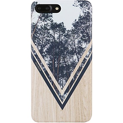 iPhone 7 Plus Case,DICHEER Slim-Fit Anti-Finger Print Phone Cases iPhone 7 Plus,IMD Soft TPU Case Cover,Wood Design Case for iPhone 7 Plus 5.5" only