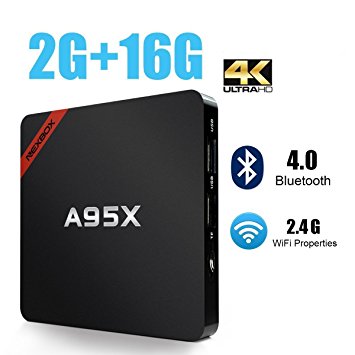 Android 6.0 TV Box,NEXBOX A95X 2GB RAM 16GB ROM 64Bit Quad-core 4K Rooted Media Player Built-in 2.4G WiFi SPDIF Bluetooth 4.0