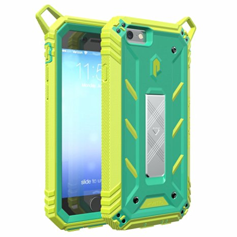 iPhone 6S Plus Case, POETIC Revolution [Premium Rugged] Protective Case with [Landscape Stand Feature] [Shock Absorption & Dust Resistant] for Apple iPhone 6 Plus /iPhone 6S Plus Teal/Citron